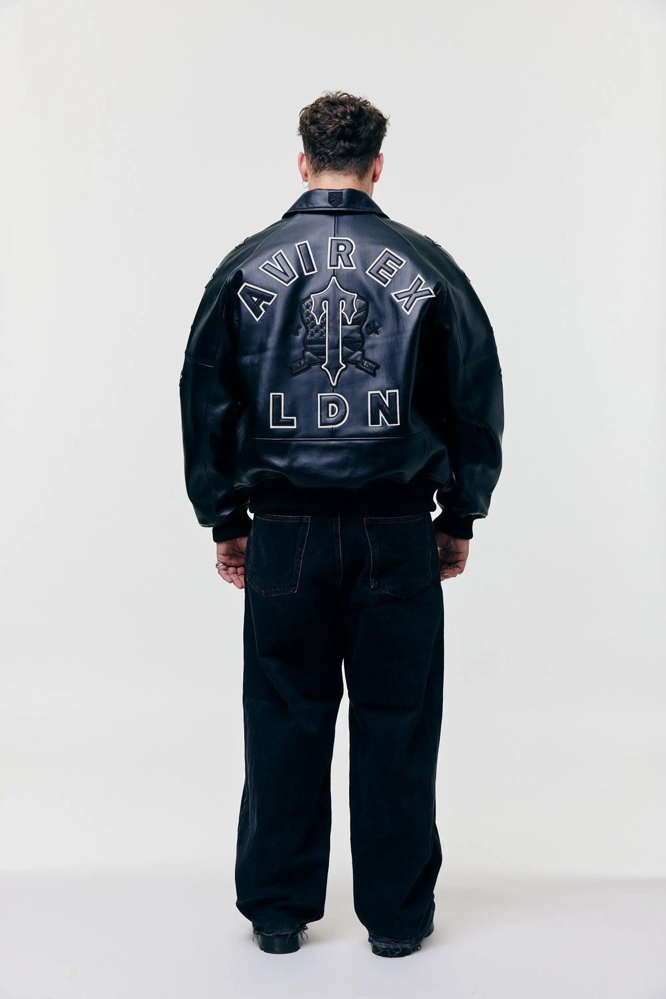 AVIREX x TRAPSTAR Lederjacke - Black - LOOT.