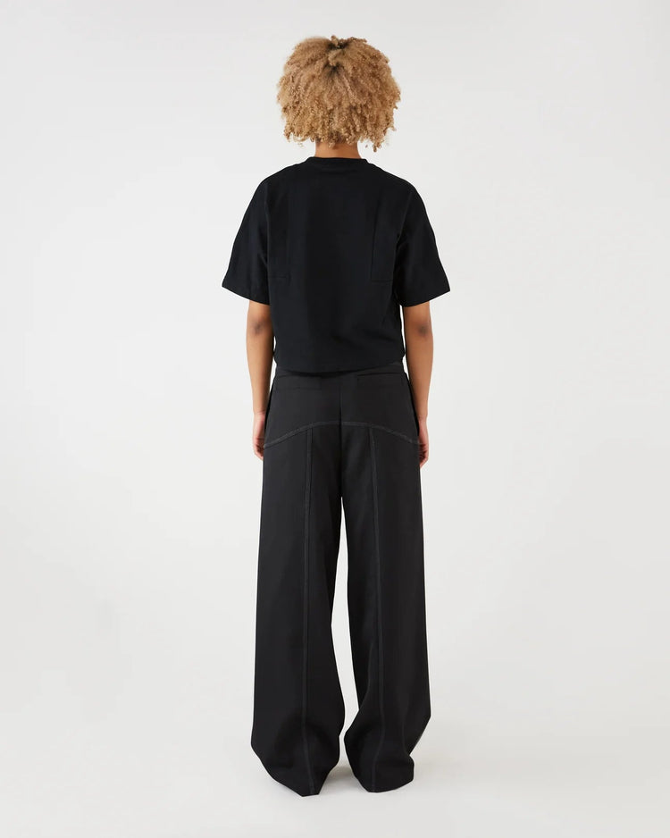 ANDEERST STITCHED WIDE WOOLTROUSER ZA001 GRAPHITE - LOOT.