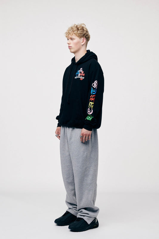 Chrome Hearts Multi Color Cross Cemetery Hoodie Black - LOOT.