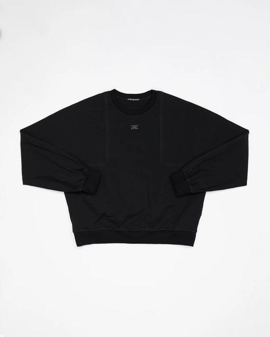 CROPPED SQUARED CREWNECK ZF001 OBSIDIAN - LOOT.