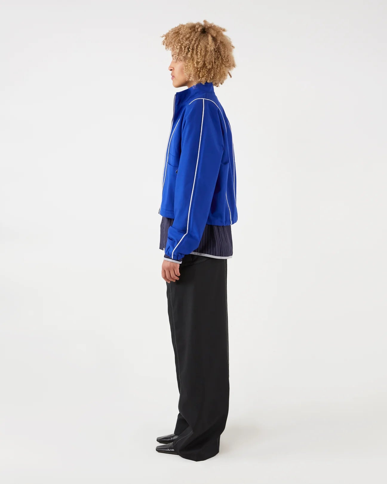 CROPPED TRAINING JACKET ZG001 LAPISLAZULI - LOOT.